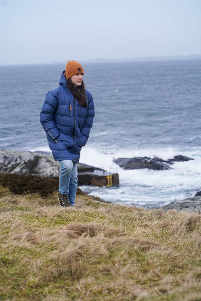 Kattnakken , Bobleregnjakke lang sludd voksen slåtterøy