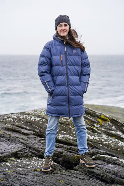 Kattnakken , Bobleregnjakke lang sludd voksen slåtterøy